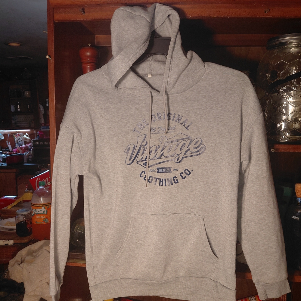 Vintage America Light Gray Hoodie